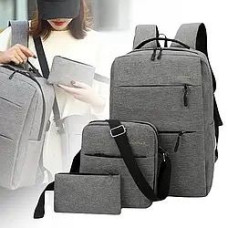 Елегантний комплект "Міський рюкзак 3в1" моделі 9018 в чорному кольорі - ідеальний стильний вибір для подорожей!